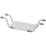 Voir la diapositive 1 : HOMCOM Siège de baignoire - siège de bain suspendu réglable - tabouret de salle de bain - dim. 71-81L x 22l x 18H cm - alu. HDPE blanc