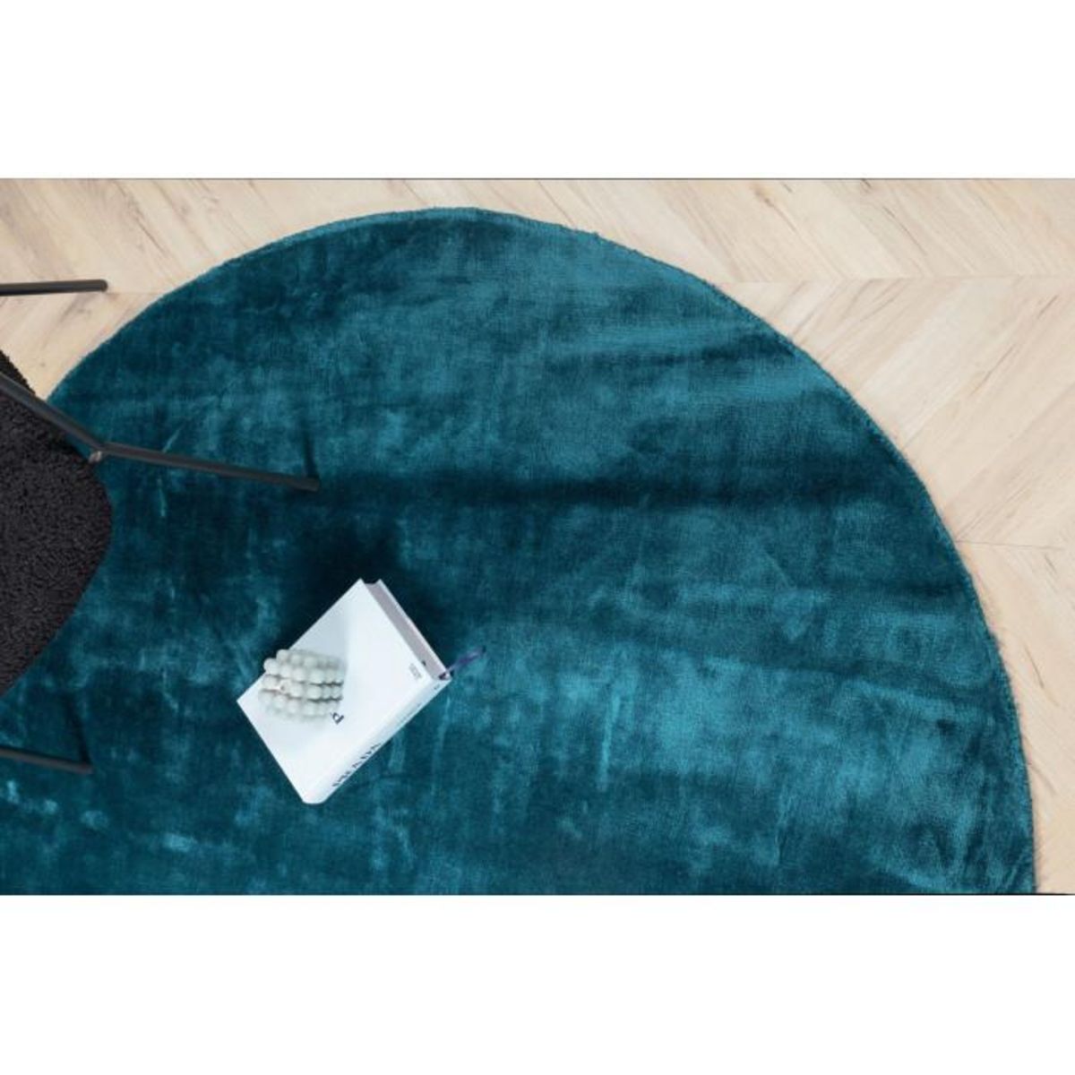 Paris Prix Tapis Déco Rond  Indra  200cm Turquoise