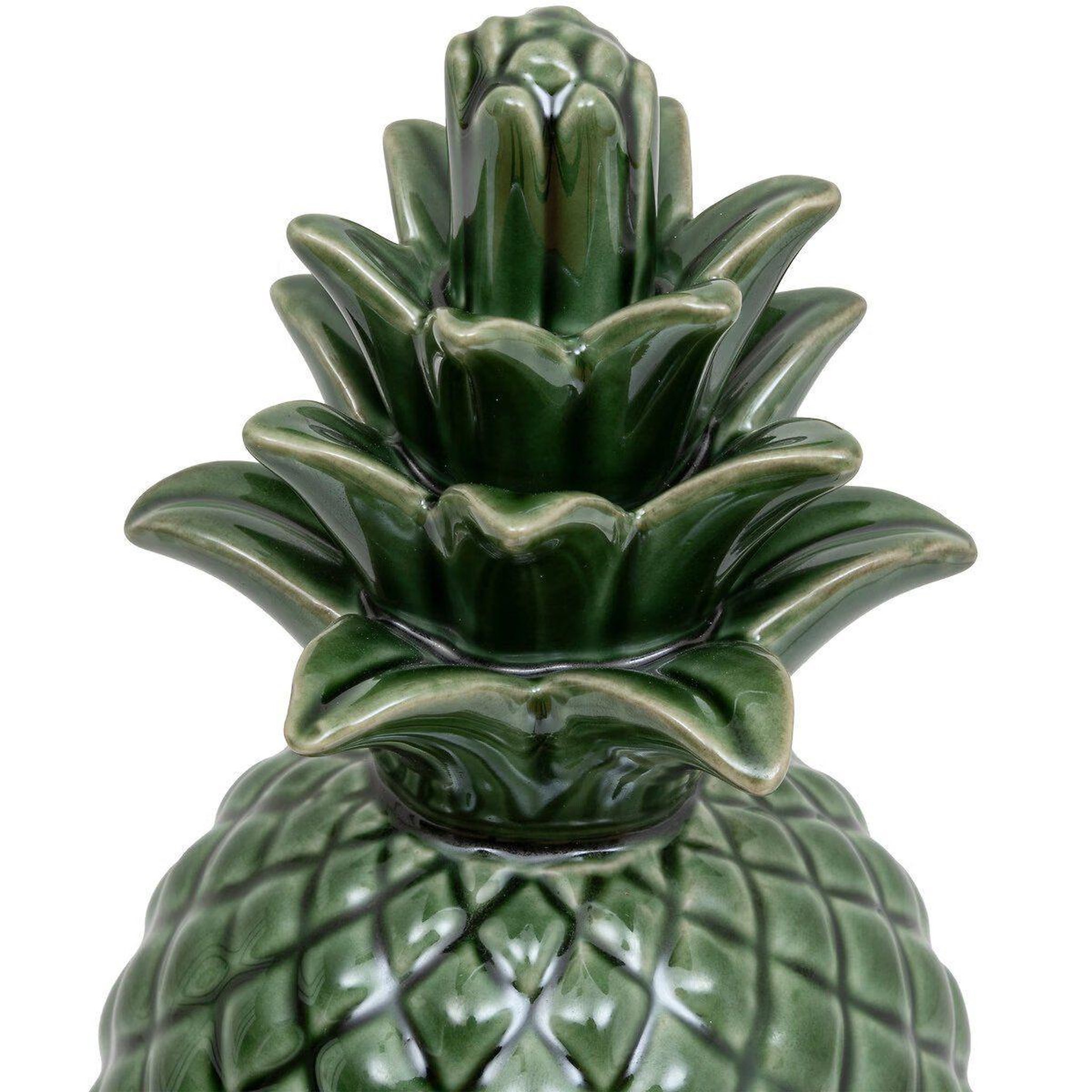 Voir la diapositive 2 : ATMOSPHERA Ananas déco en céramique  exotic panama  20cm vert