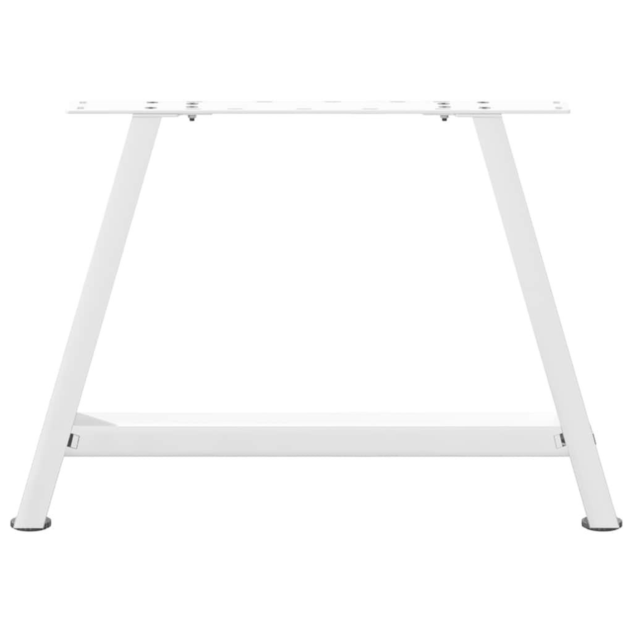 Voir la diapositive 5 : VIDAXL Pieds de table basse forme de A 2 pcs blanc 70x(42-43) cm acier