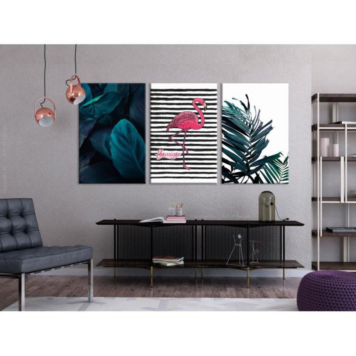 Paris Prix Tableau Imprimé  Call of Nature 3 Panneaux  60x120cm