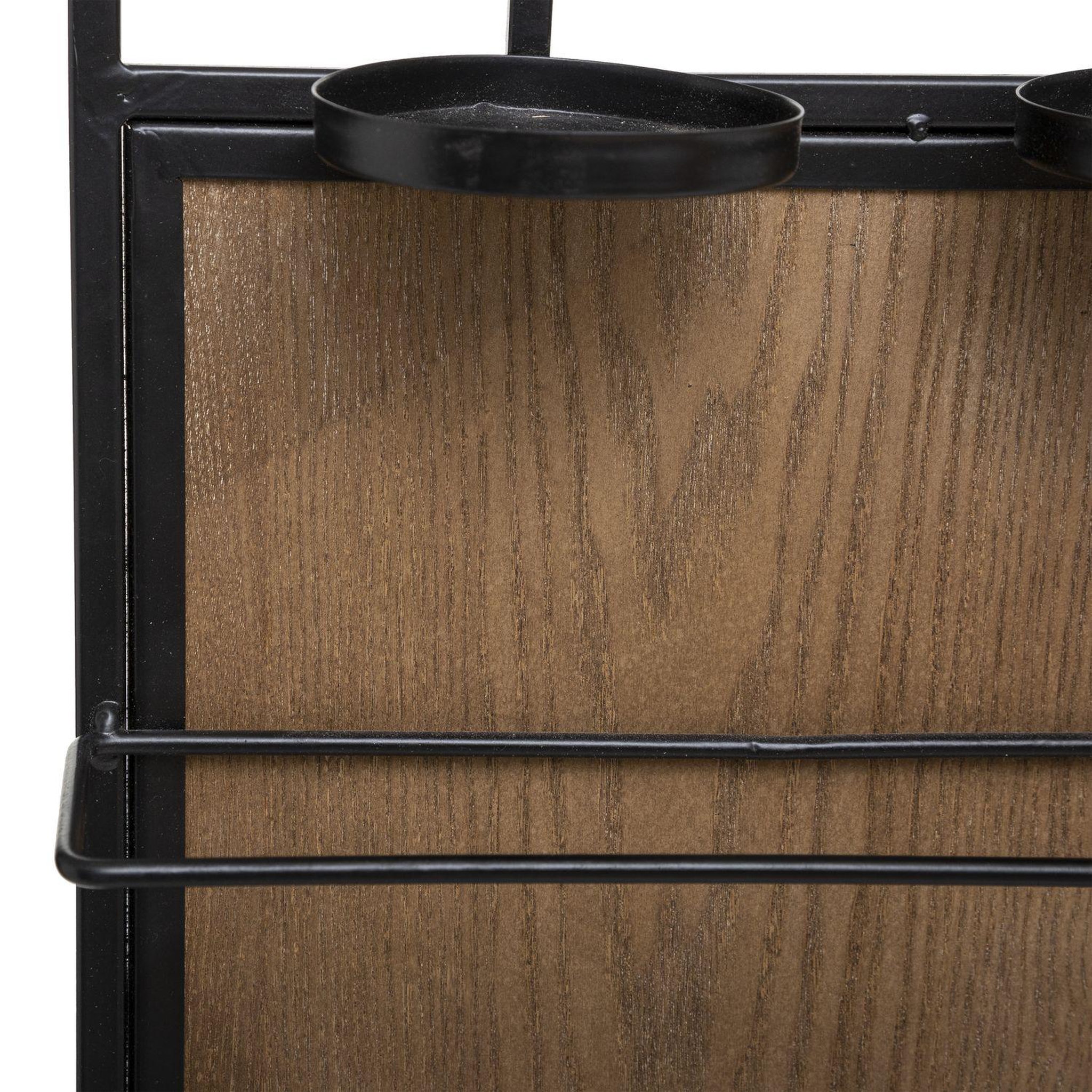Voir la diapositive 4 : ATMOSPHERA Etagère murale porte bouteille industriel Bakos - Noir