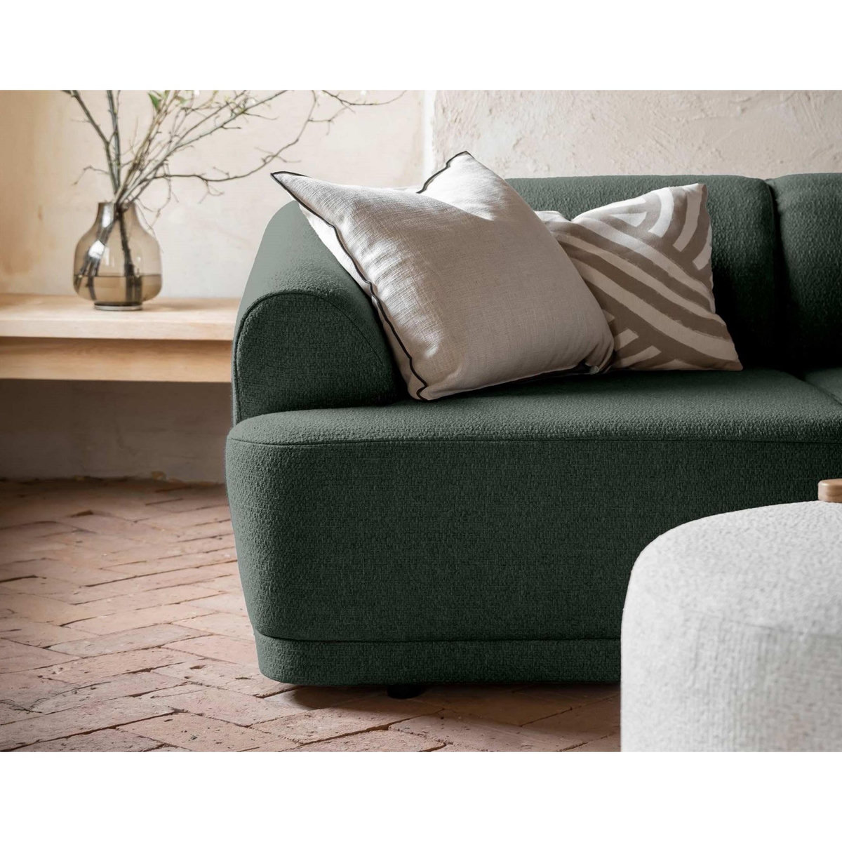 BEST MOBILIER Siena - canapé d'angle droit - 5 places - en tissu