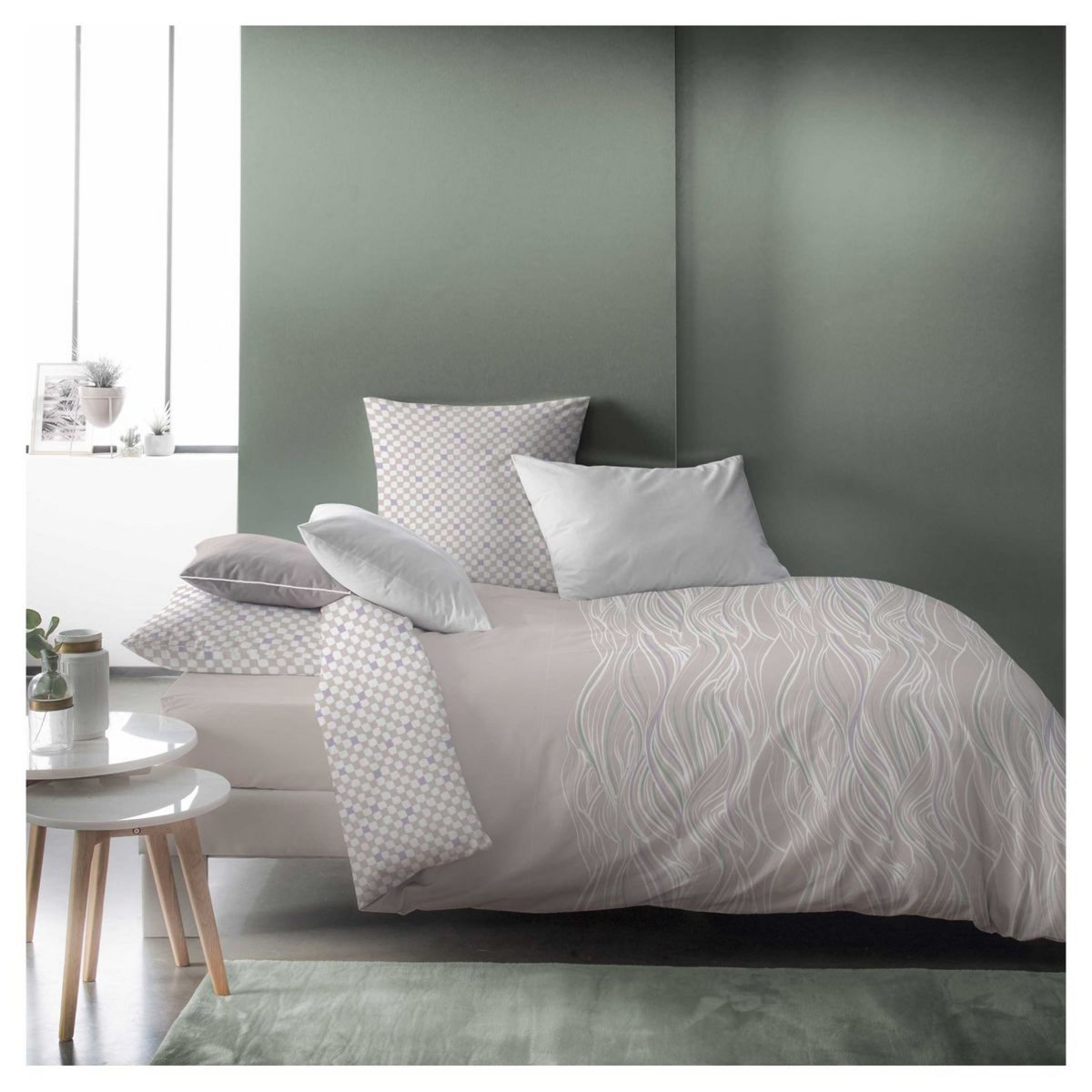 Parure housse de couette en polycoton MELISSE