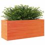 Voir la diapositive 4 : VIDAXL Jardiniere cire marron 110x40x46 cm bois de pin massif