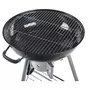 GARDENSTAR Barbecue charbon de bois rond kettle en acier émaillé avec roues 63 x 62.5 x 98.5 cm - Grille D55 cm - Couvercle - Cendrier