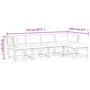 Voir la diapositive 6 : VIDAXL Salon de jardin 5 pcs avec coussins cire marron bois pin massif