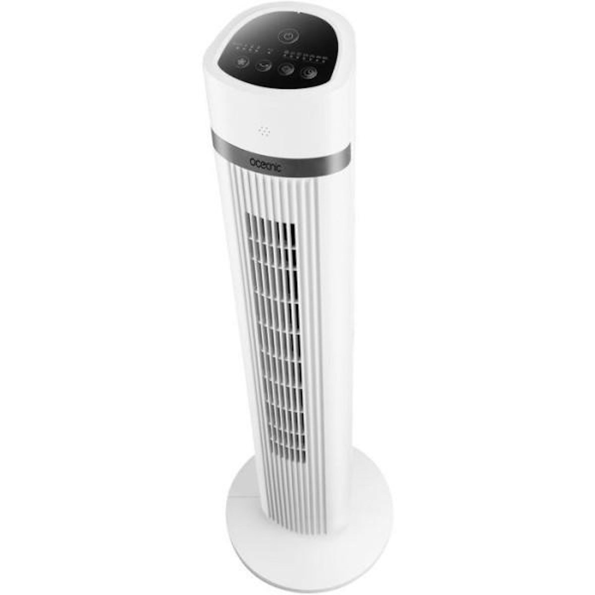 OCEANIC Ventilateur colonne OCEANIC - 45W - Hauteur 101 cm - 3 modes - 3 vitesses - Oscillation 90° - Blanc