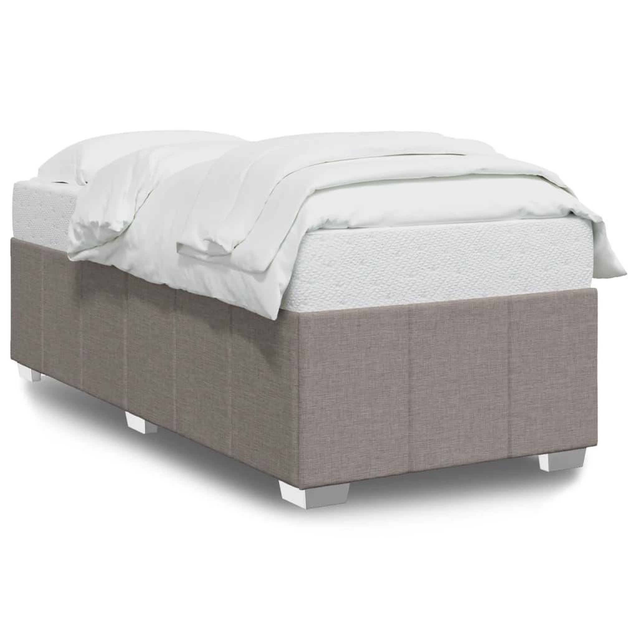 Voir la diapositive 2 : VIDAXL Cadre de lit sans matelas taupe 90x200 cm tissu