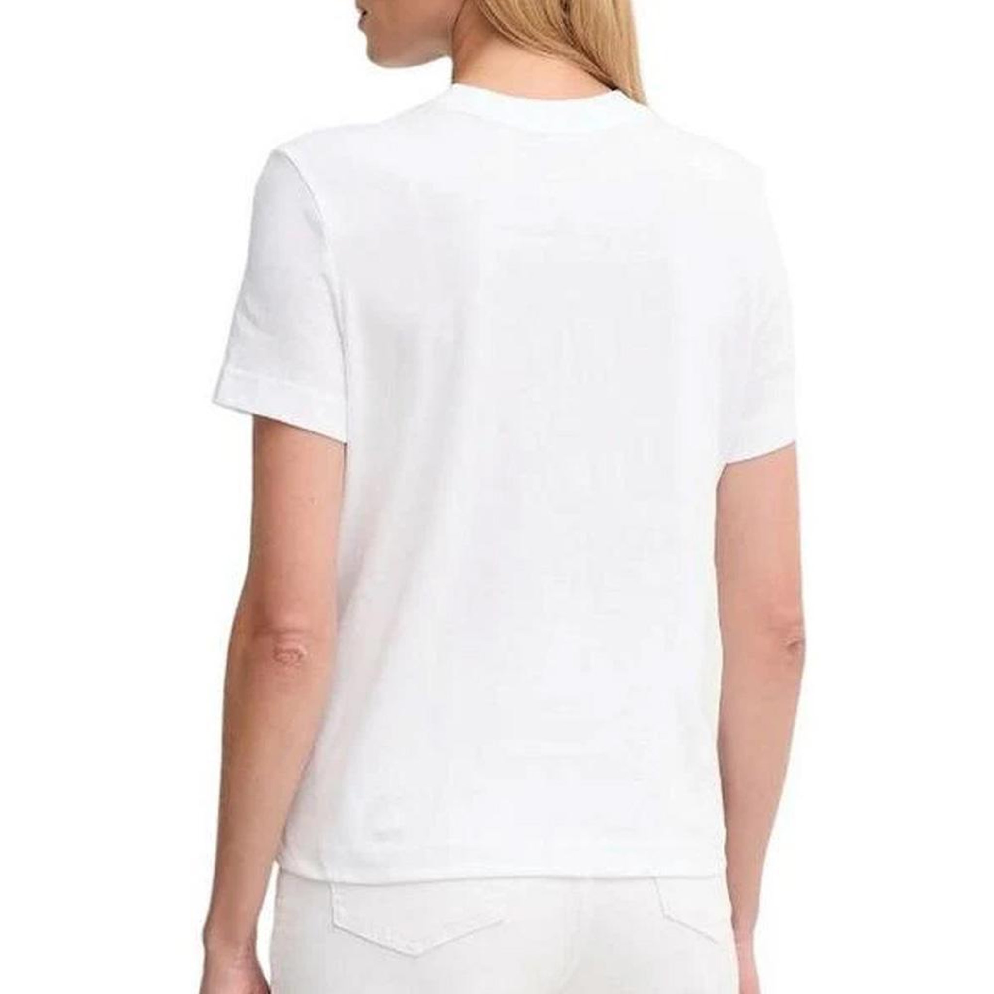 Voir la diapositive 2 : CALVIN KLEIN JEANS T-Shirt Blanc Femme Calvin Klein Jeans Fitted Script