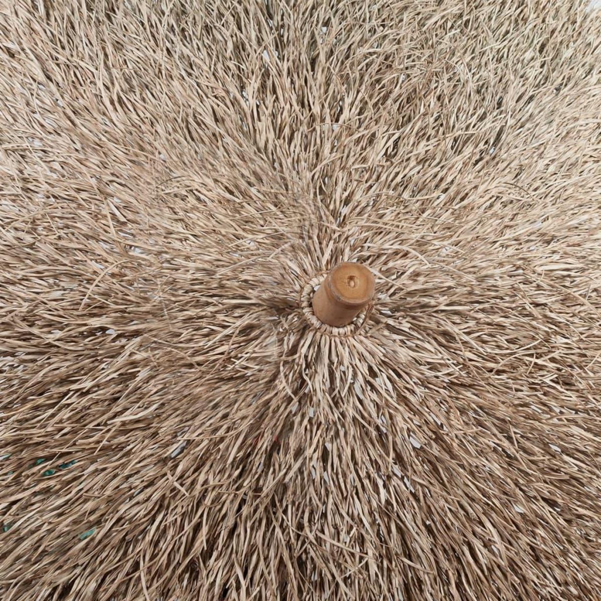 VIDAXL Parasol en bambou avec toit en feuille de bananier 210 cm