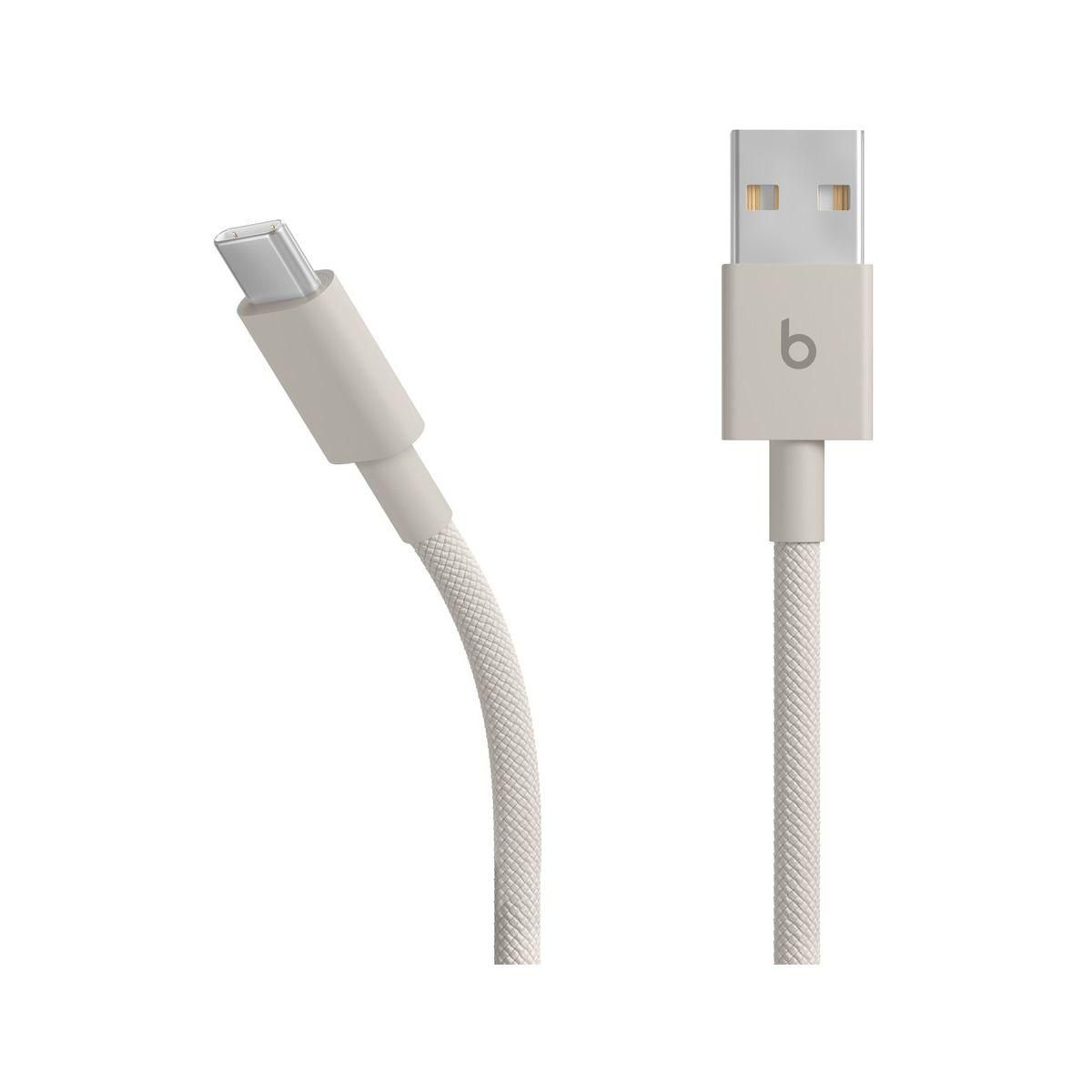 BEATS Câble de charge tissé USB-A vers USB-C 1M50 Gris éclair