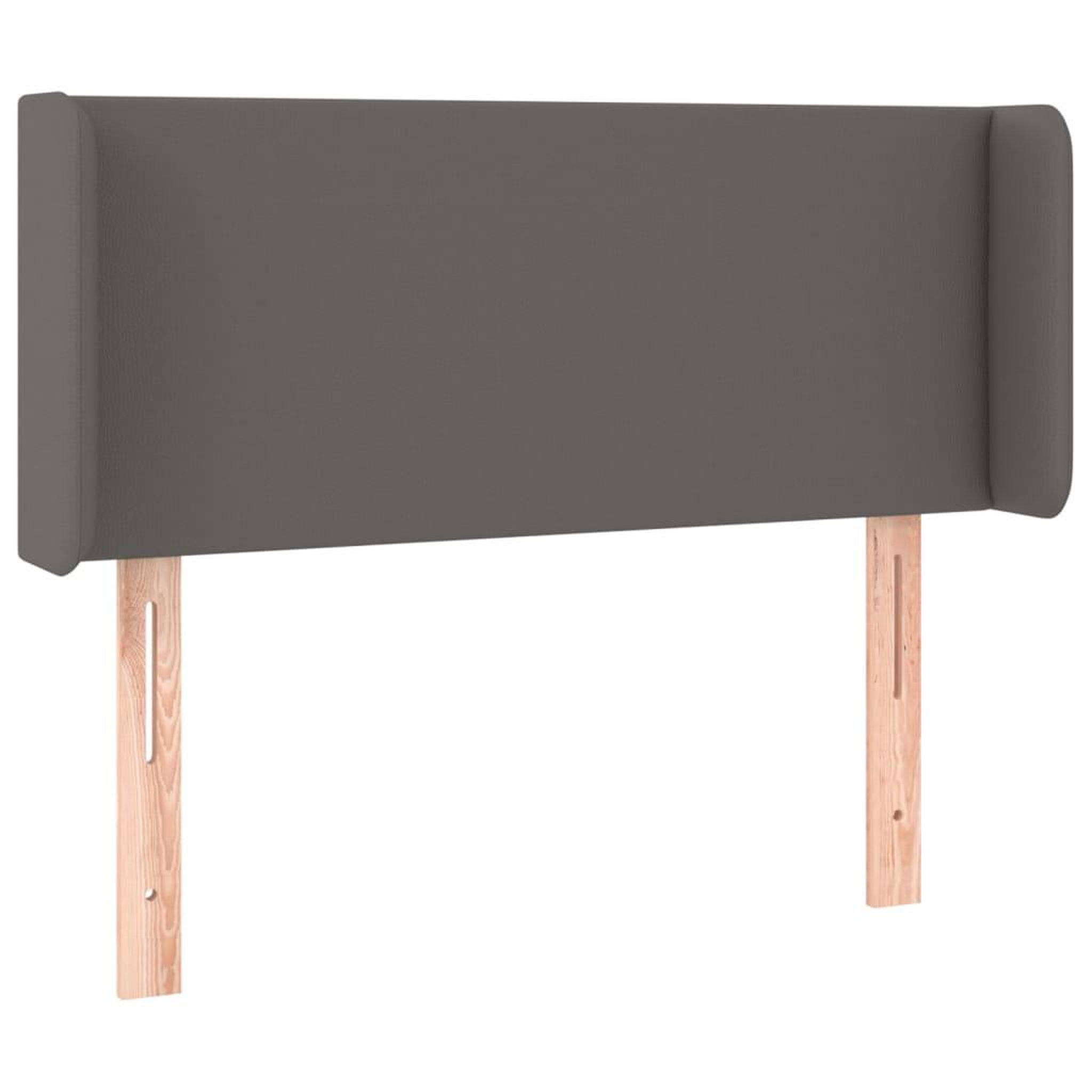 Voir la diapositive 3 : VIDAXL Tete de lit a LED Gris 103x16x78/88 cm Similicuir