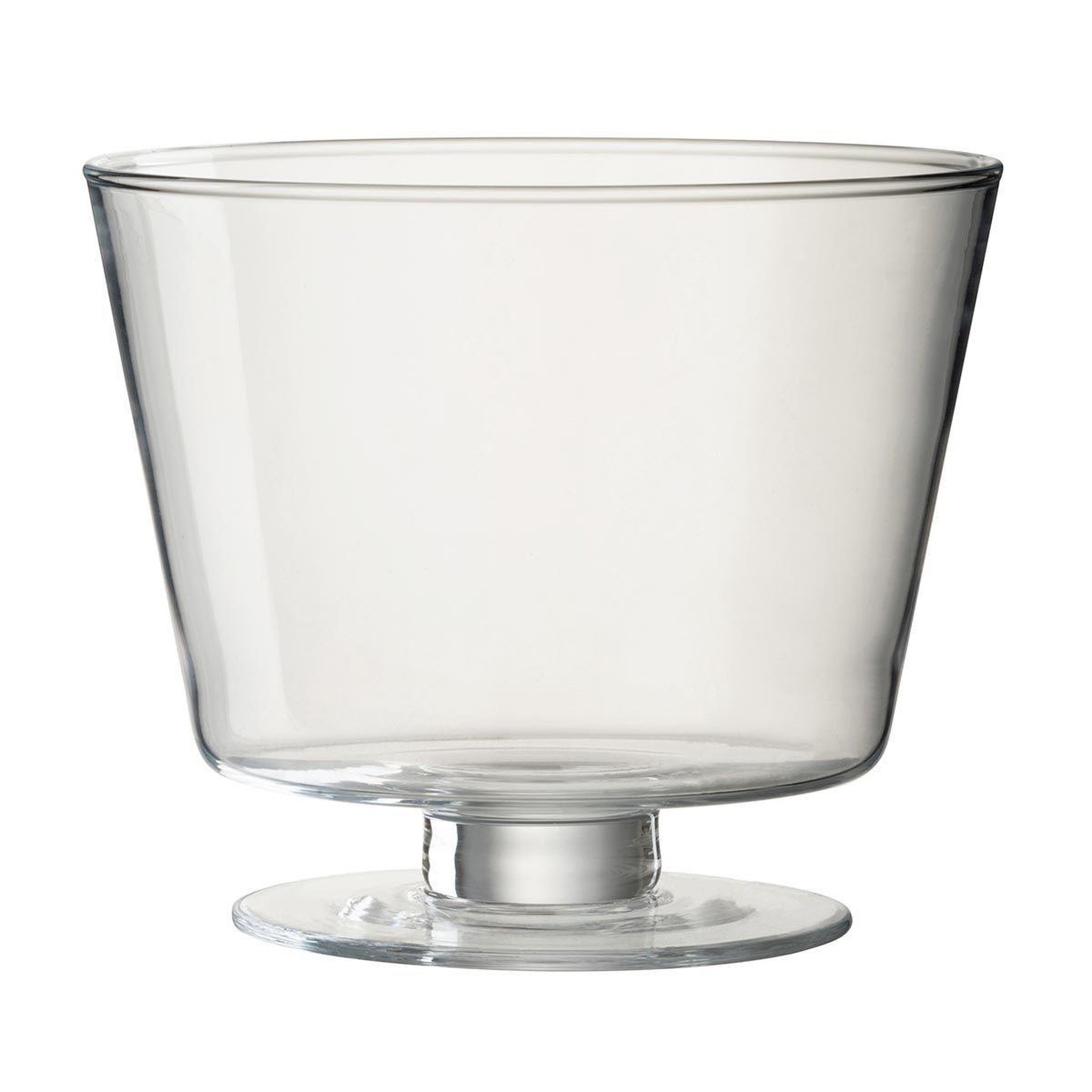 J-LINE Vase design en verre  olivia  19cm transparent