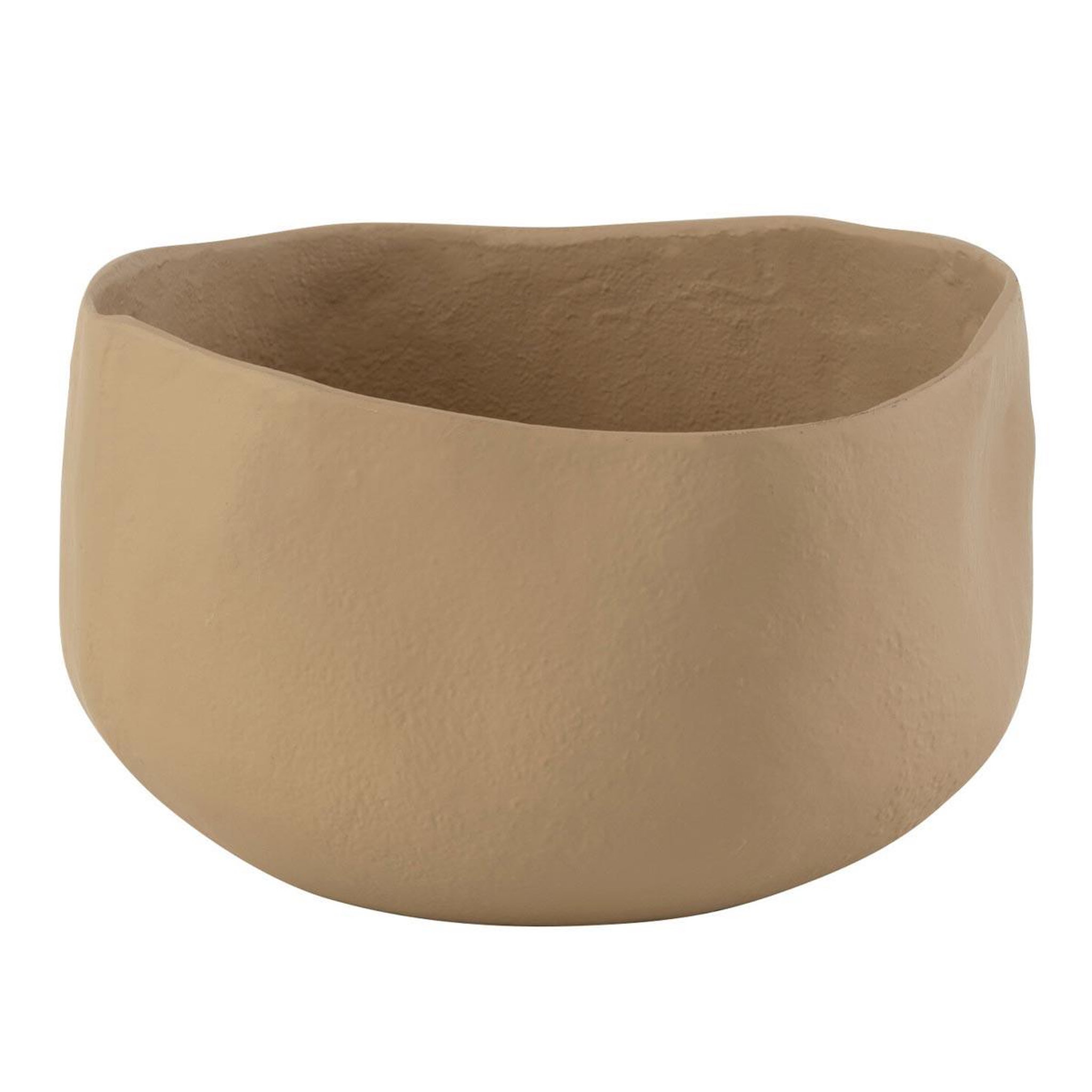 Voir la diapositive 1 : J-LINE Coupelle Déco en Métal  Goa  24cm Beige