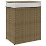 Voir la diapositive 2 : VIDAXL Panier a linge avec couvercle 46x33x60 cm resine tressee
