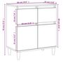 Voir la diapositive 6 : VIDAXL Buffet Chene sonoma 60x35x70 cm Bois d'ingenierie