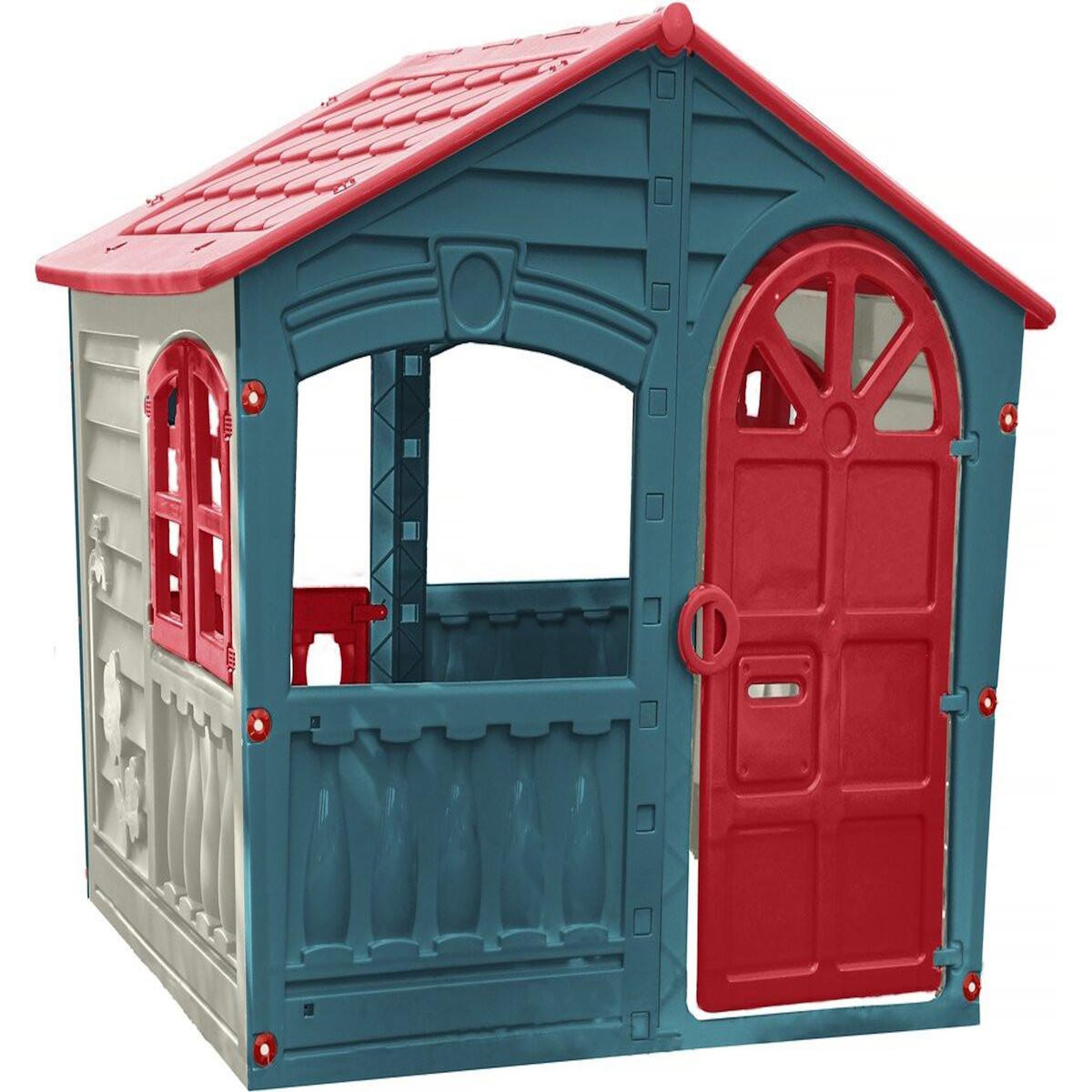 Habitat et Jardin Cabane enfant en plastique   FUN  - 140 x 111 x 115 cm - Bleu