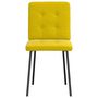 Voir la diapositive 3 : VIDAXL Chaises a manger lot de 6 jaune velours
