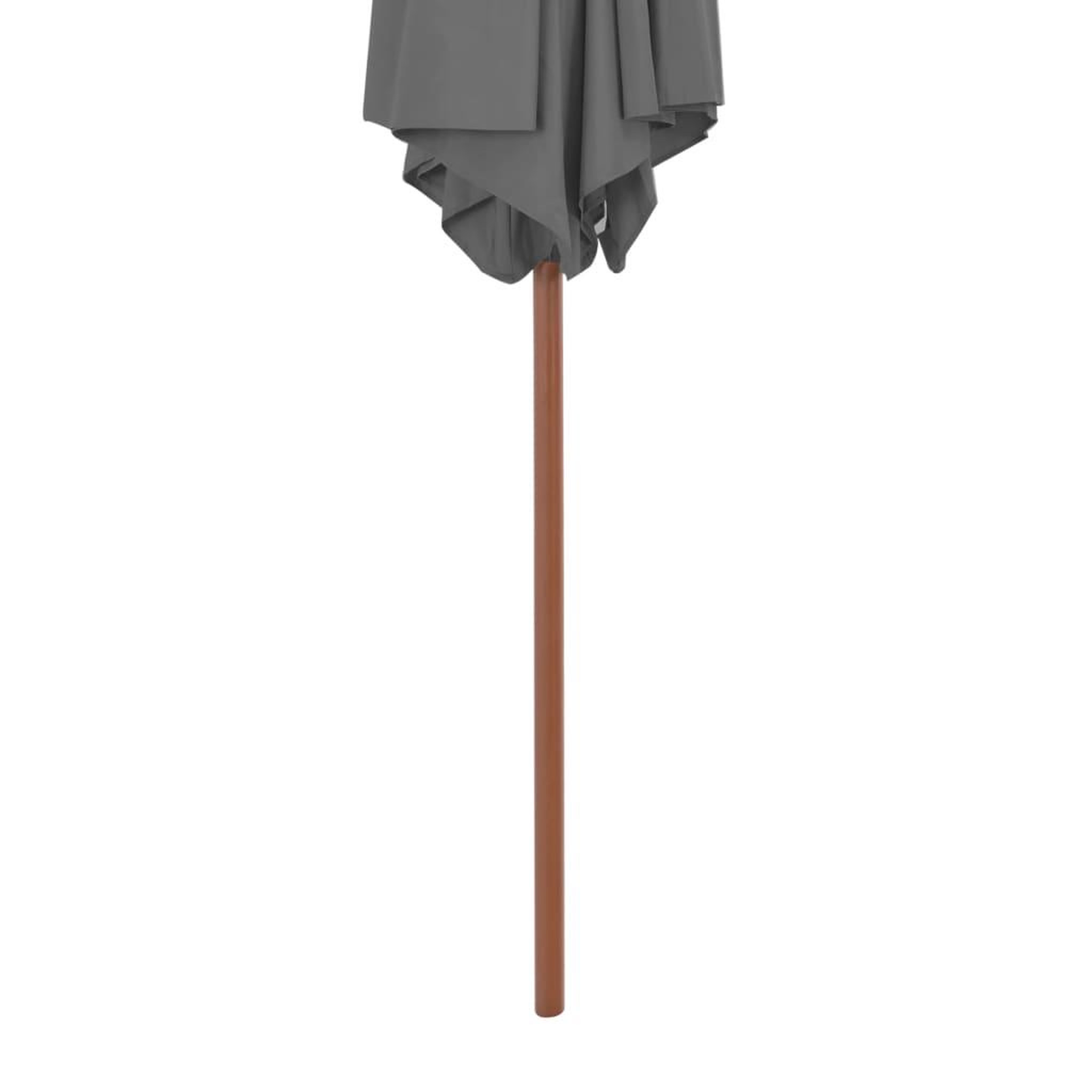 Voir la diapositive 4 : VIDAXL Parasol d'exterieur avec mat en bois 270 cm Anthracite