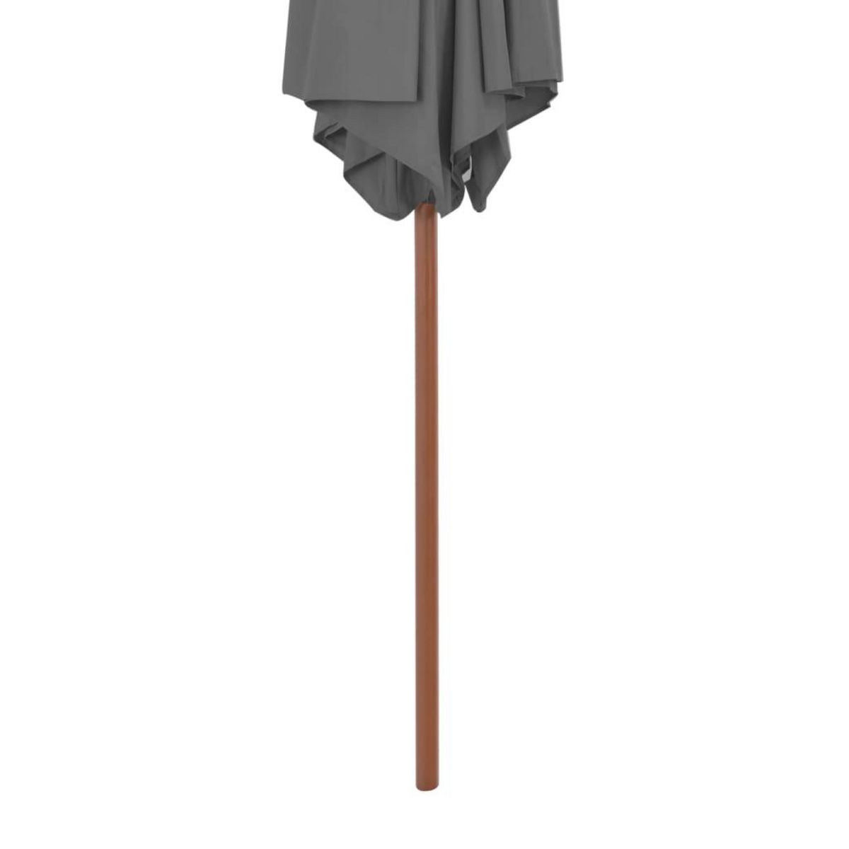 VIDAXL Parasol d'exterieur avec mat en bois 270 cm Anthracite