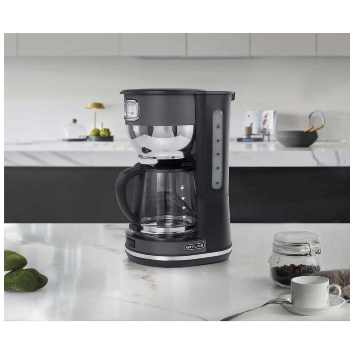 Muse Cafetière filtre 10 tasses 1000w noir - MS-220DG