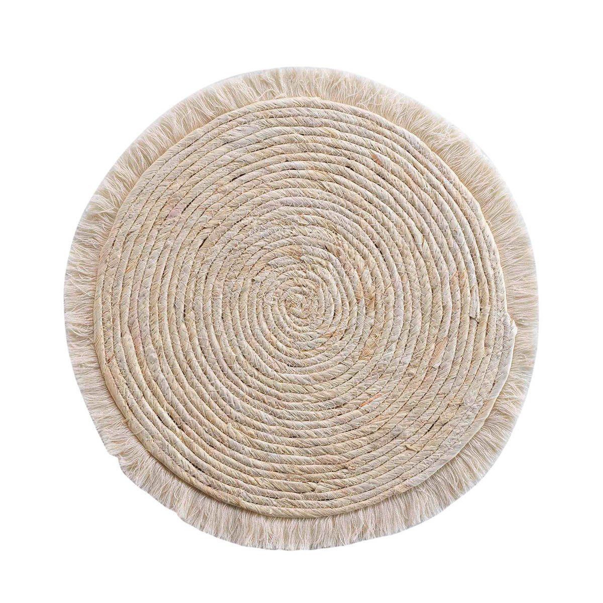 Douceur d'Intérieur Set de table rond en paille de maïs  oslo  38cm lin