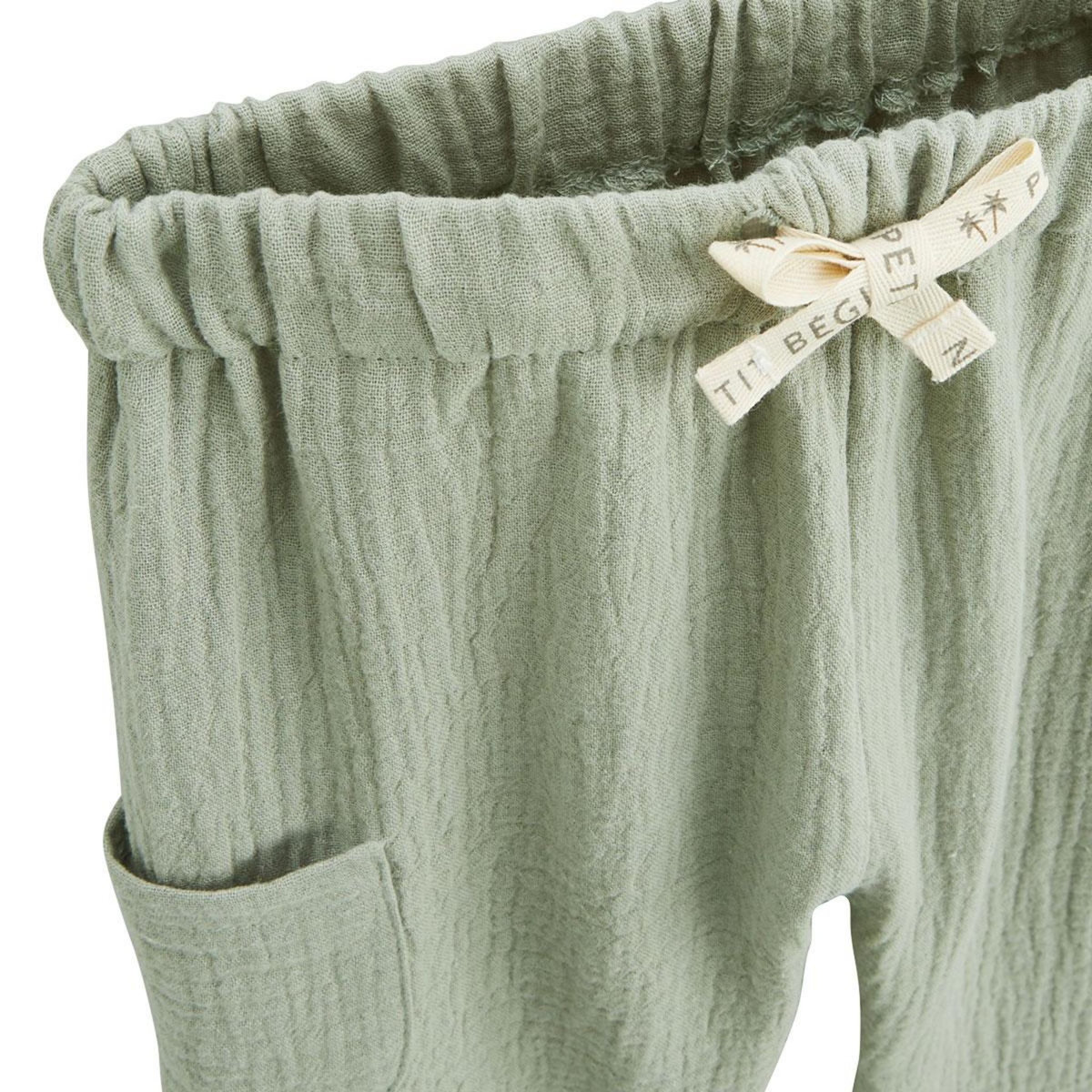 Petit Béguin Pantalon enfant en gaze de coton Gao