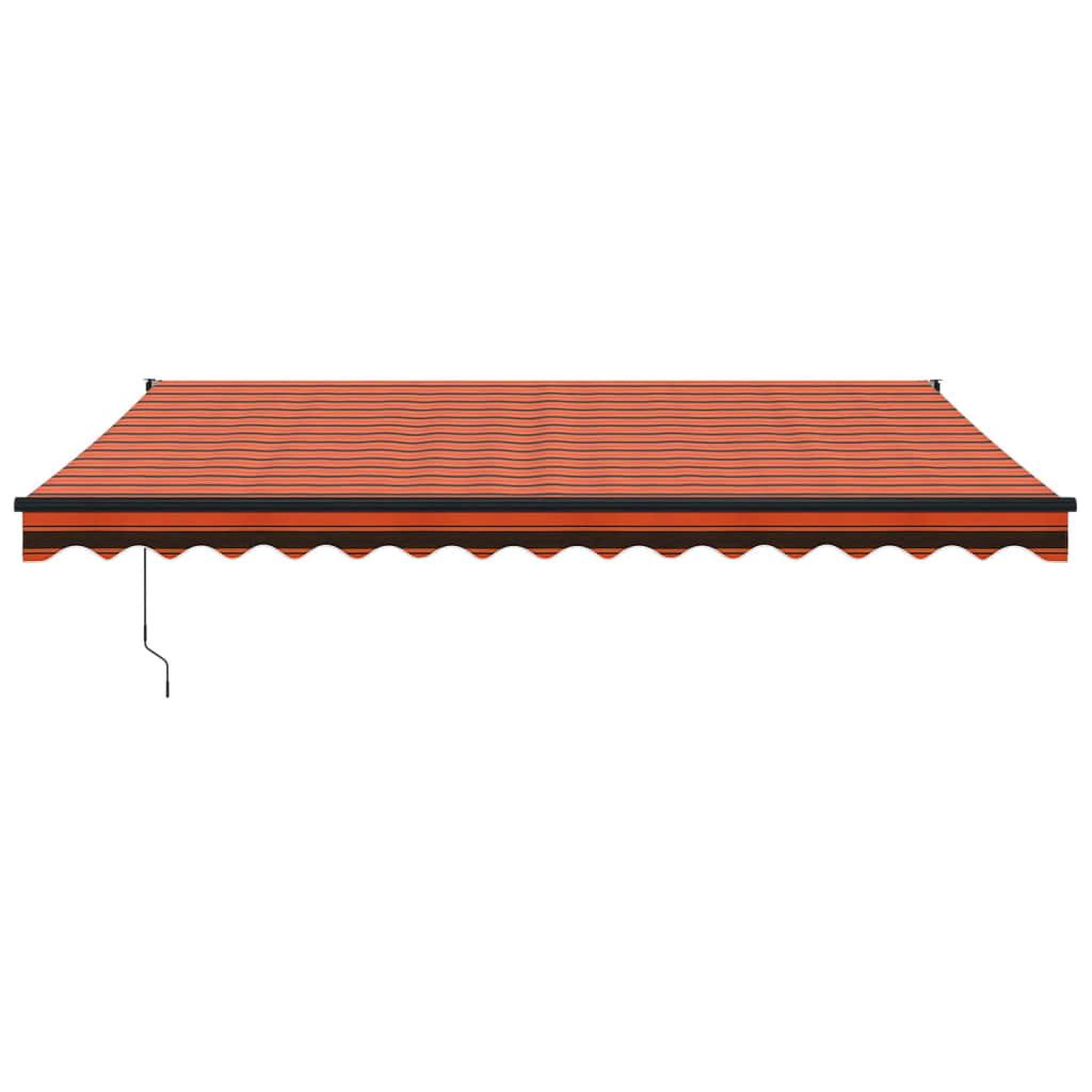 Voir la diapositive 3 : VIDAXL Auvent retractable orange et marron 4x3 m tissu et aluminium