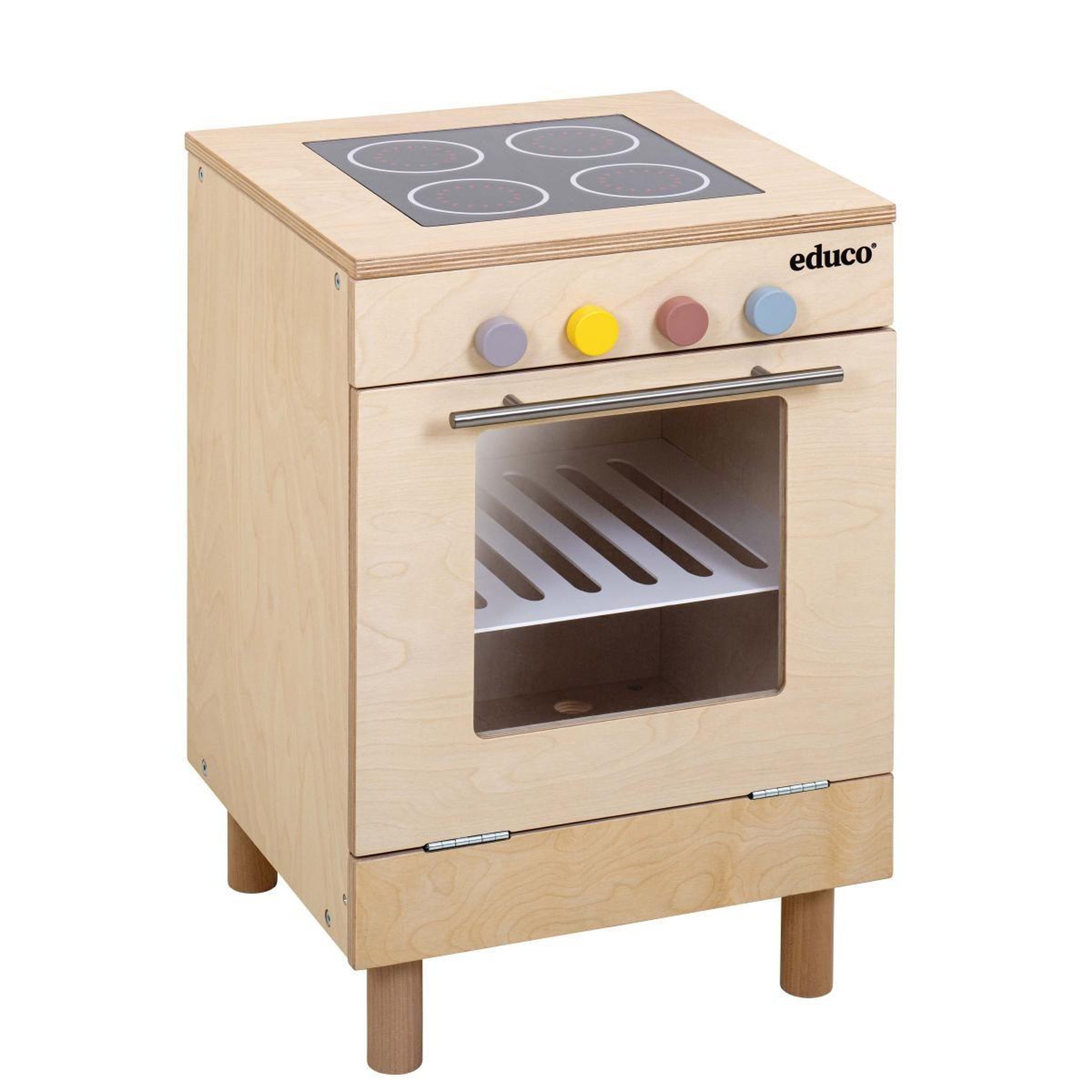 EDUCO Jeu d'imitation - Cuisinière - en bois - jeu Montessori