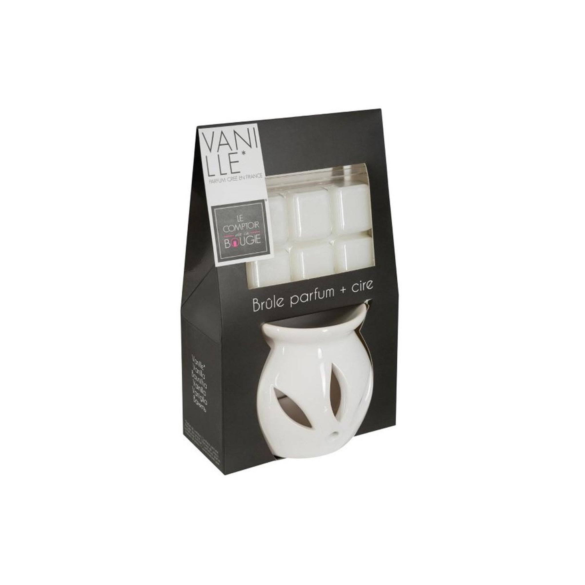 Voir la diapositive 3 : COMPTOIR DE LA BOUGIE Brûle-parfum & cire 30g vanille