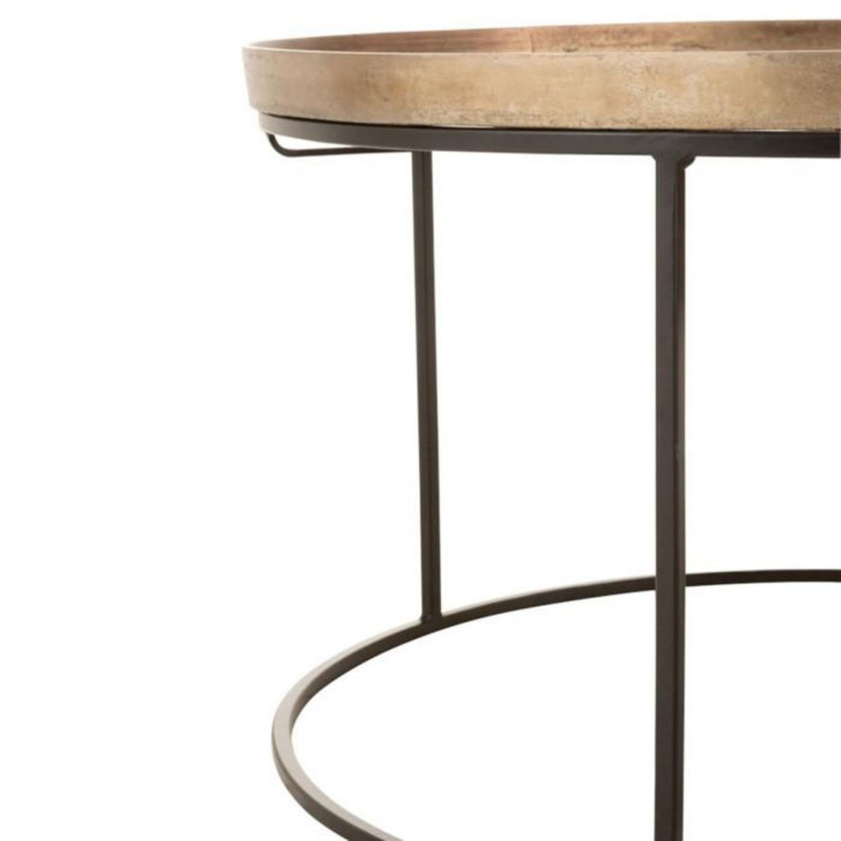 Paris Prix Lot de 3 Tables Basses Gigognes  Bano  80cm Rouille