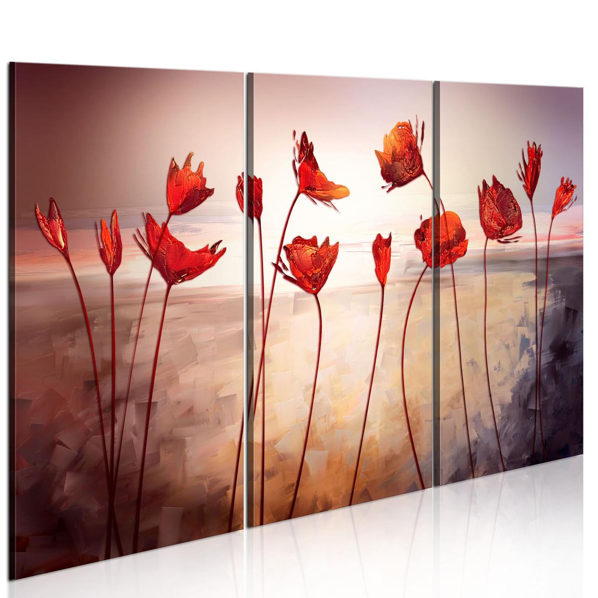 Voir la diapositive 1 : Paris Prix Tableau imprimé  bright red poppies