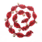 ATMOSPHERA Guirlande de noël Pompon - 12 boules. Coloris disponibles : Gris