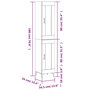 Voir la diapositive 6 : VIDAXL Buffet haut Gris beton 34,5x34x180 cm Bois d'ingenierie