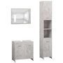 Voir la diapositive 2 : VIDAXL Ensemble de meubles de bain 3 pcs Gris beton Bois d'ingenierie