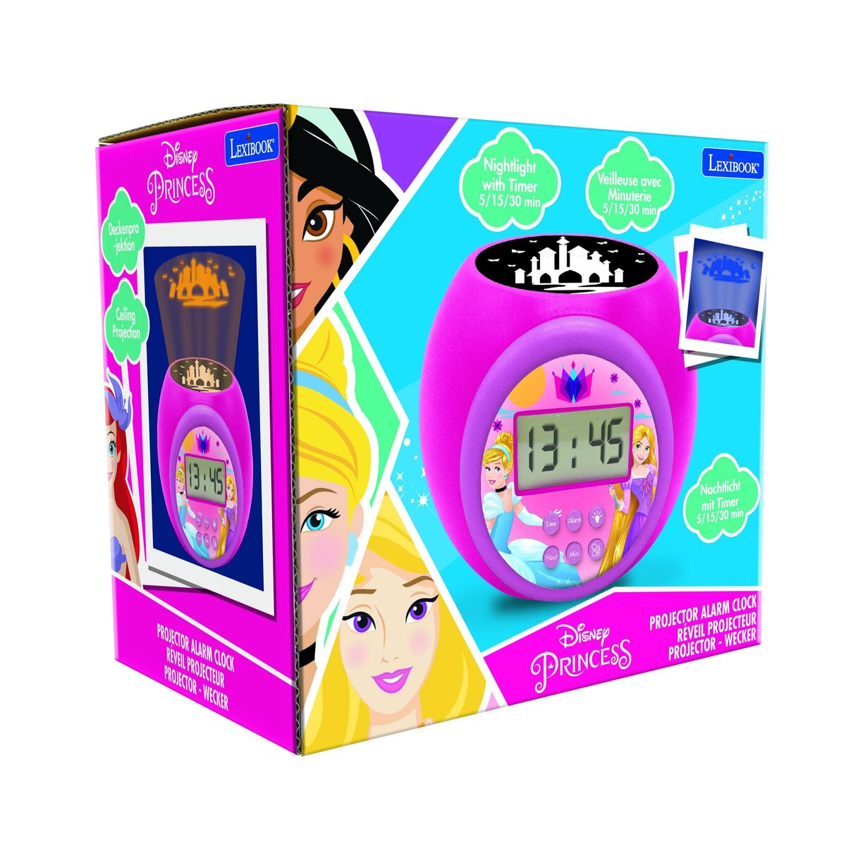 Lexibook Réveil projecteur Disney Princesse