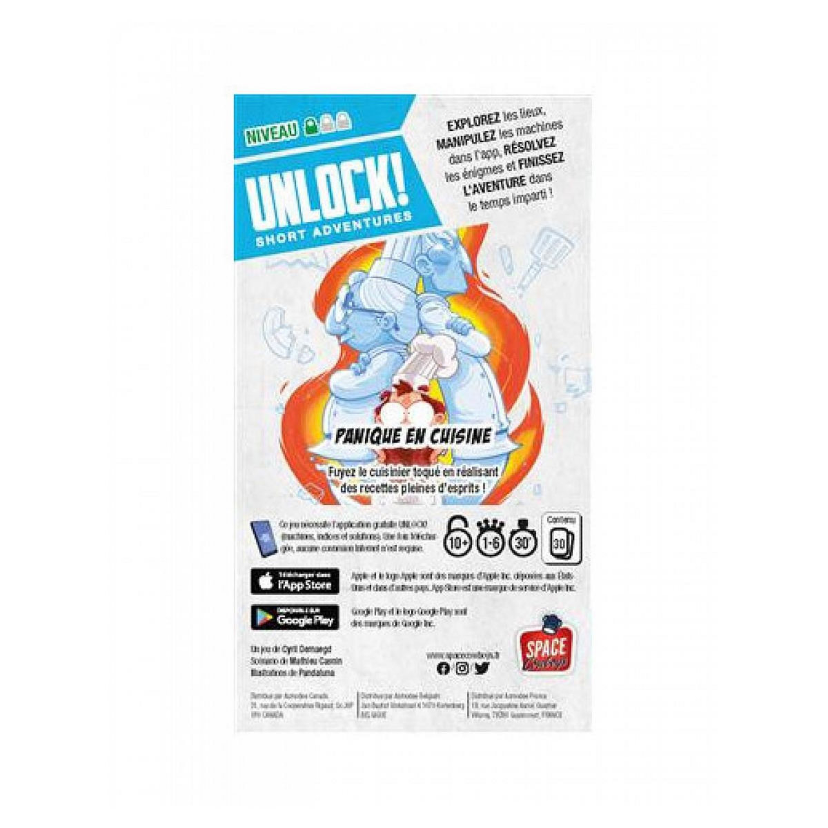 Asmodee UNLOCK! SHORT ADV. : PANIQUE EN CUISINE, Demaegd Cyril