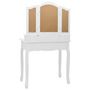 Voir la diapositive 5 : VIDAXL Ensemble de coiffeuse avec tabouret Blanc 80x69x141cm Paulownia