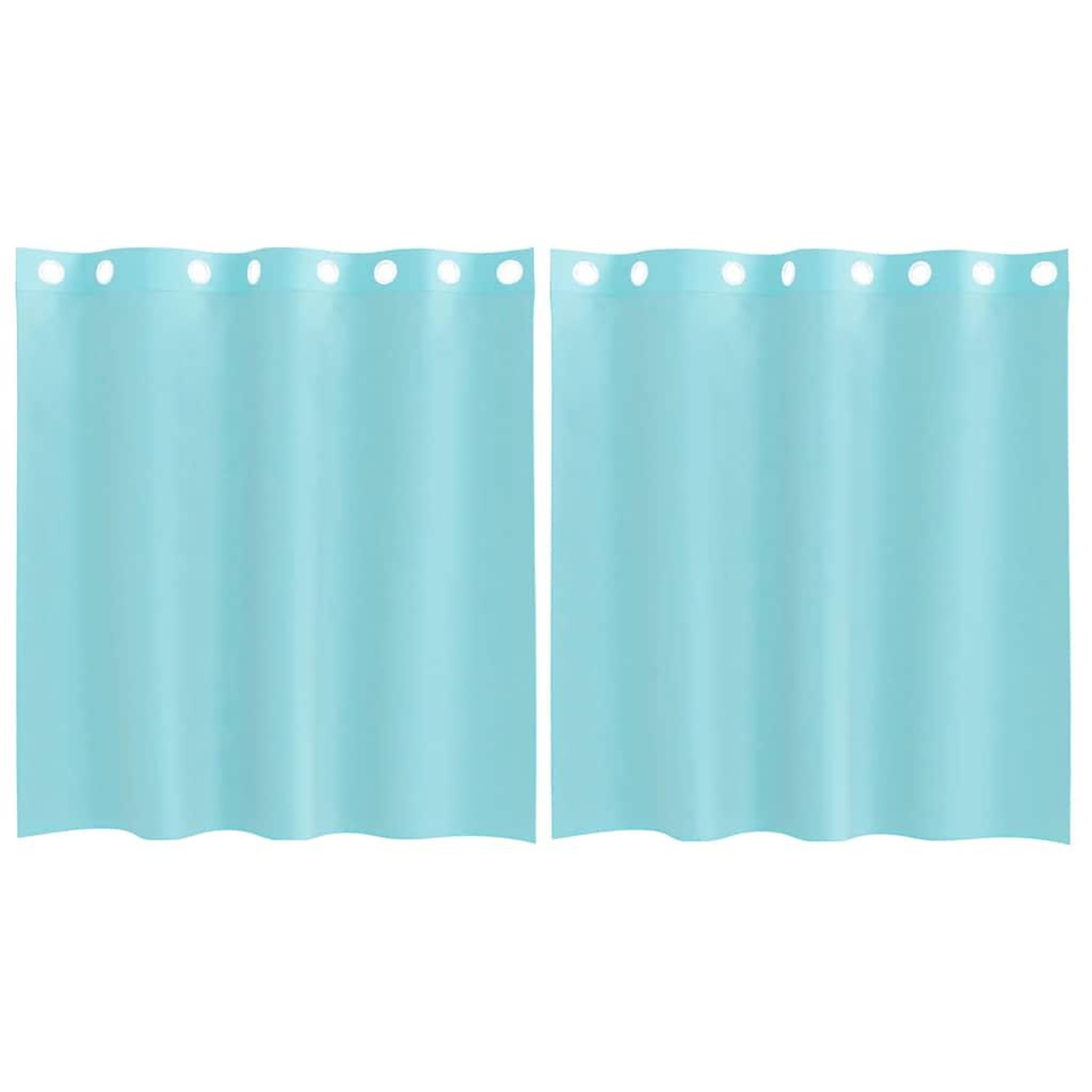 Voir la diapositive 2 : VIDAXL Rideaux en voile avec œillets 2 pcs turquoise