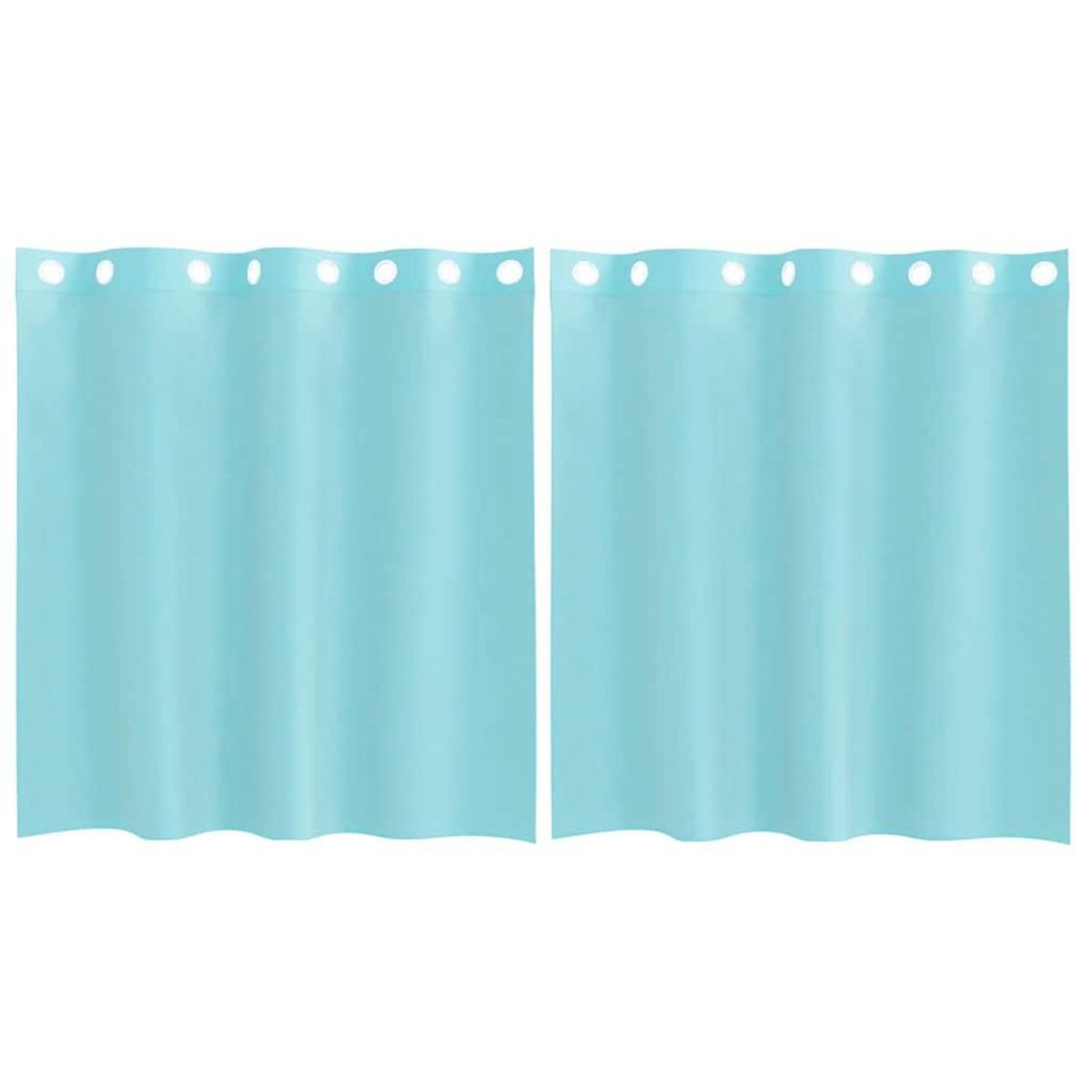 VIDAXL Rideaux en voile avec œillets 2 pcs turquoise