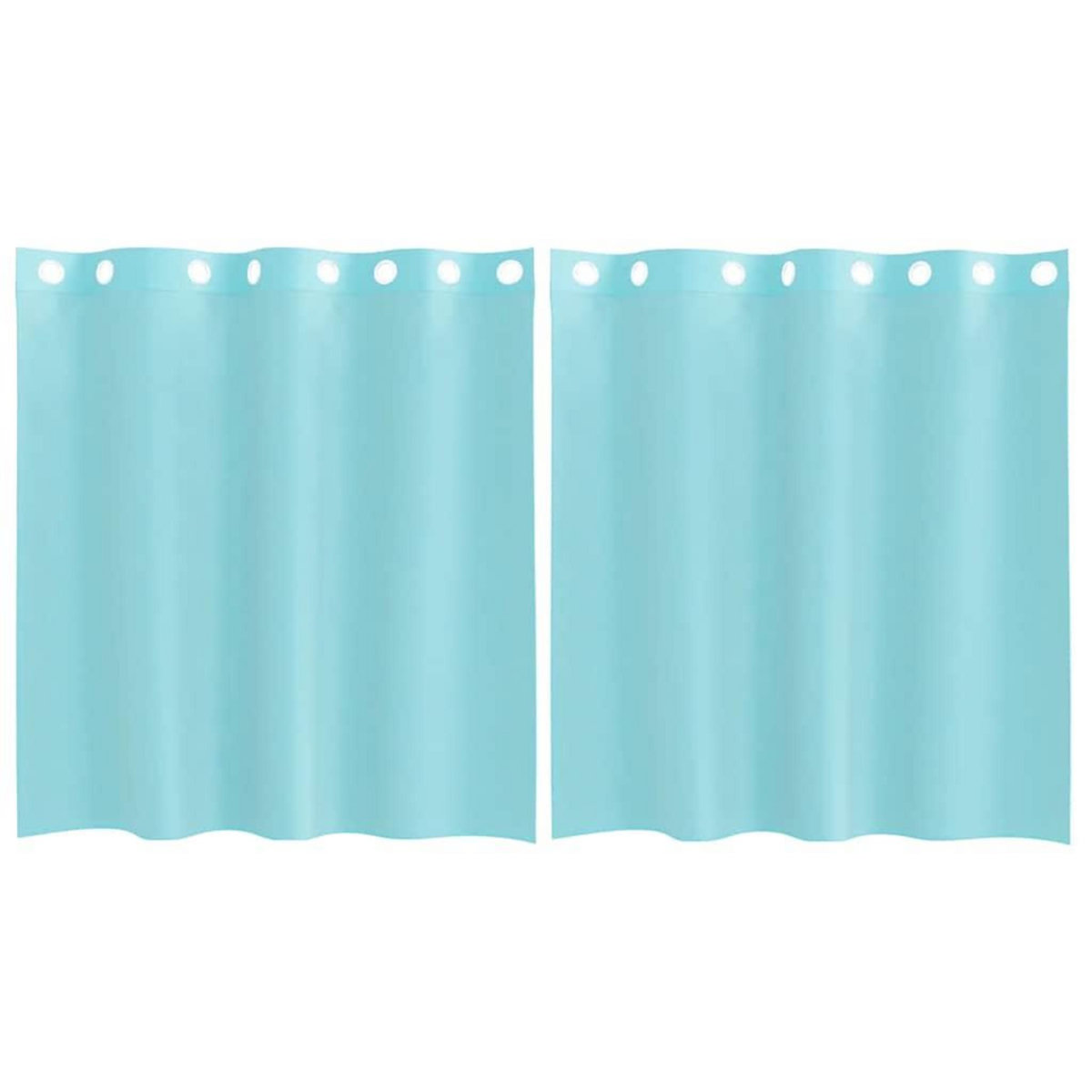 VIDAXL Rideaux en voile avec œillets 2 pcs turquoise