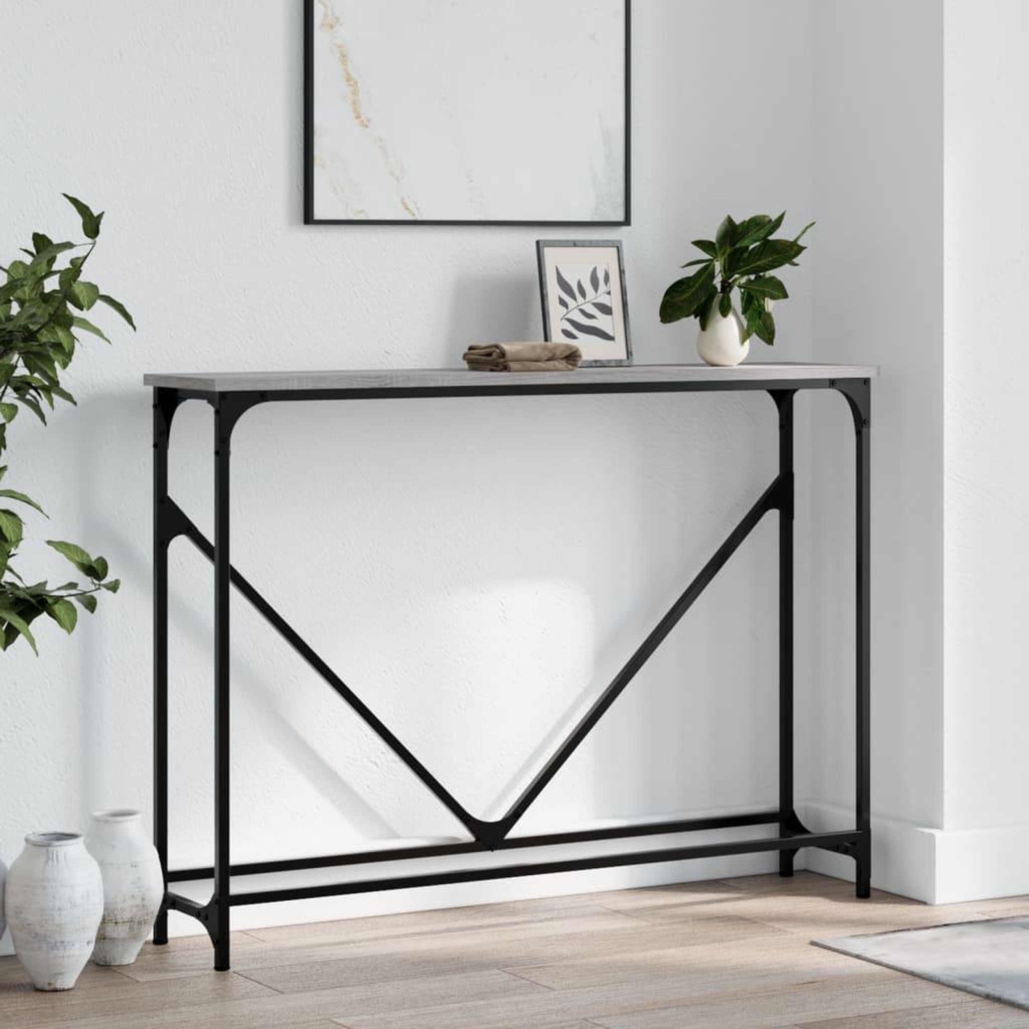 VIDAXL Table console sonoma gris 102x22,5x75 cm bois d'ingenierie