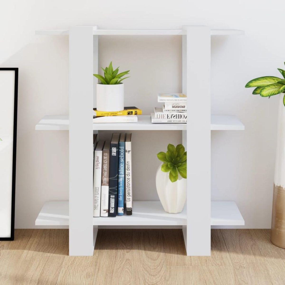 VIDAXL Bibliotheque/Separateur de piece Blanc 80x30x87 cm