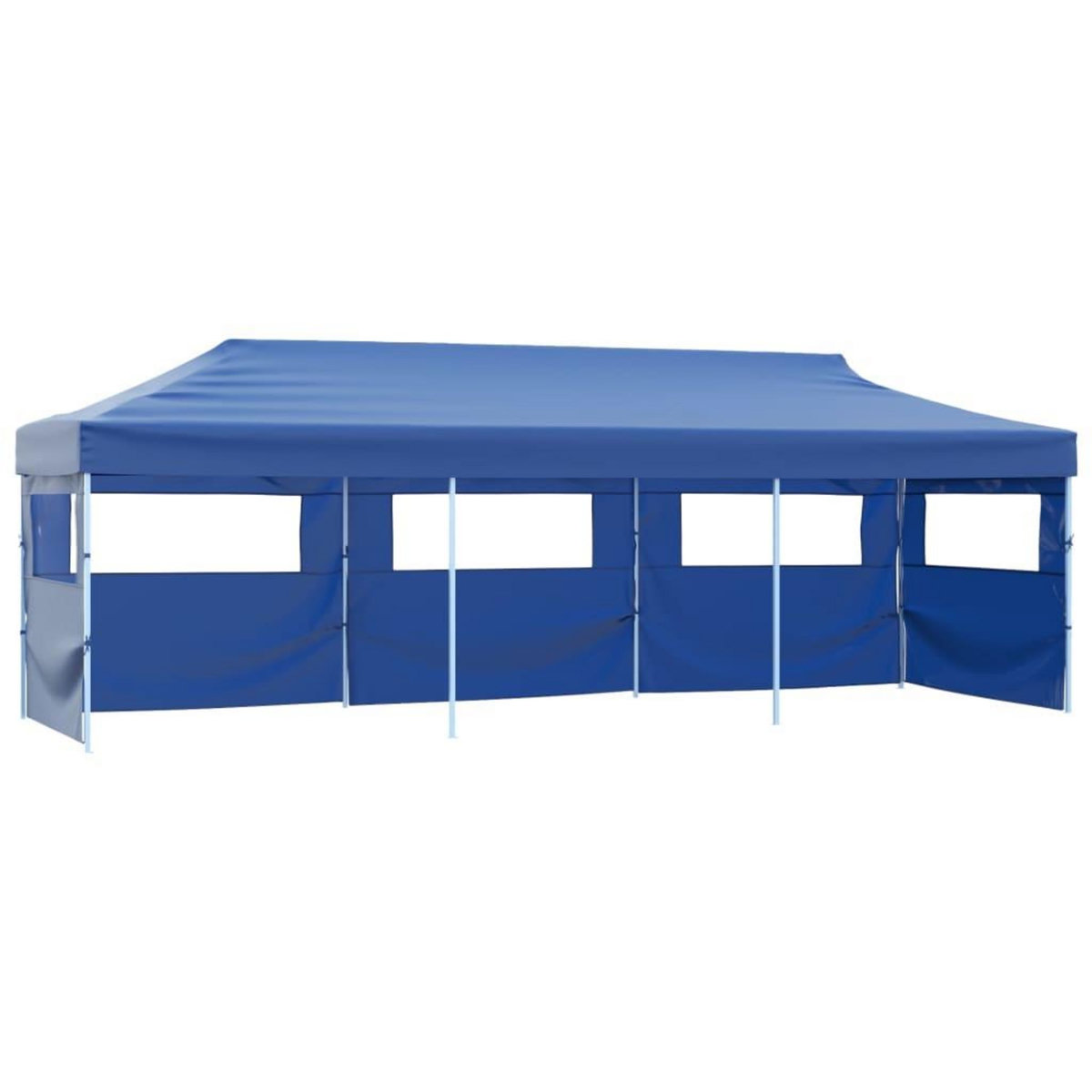 VIDAXL Tente de reception pliable avec 5 parois 3x9 m Bleu