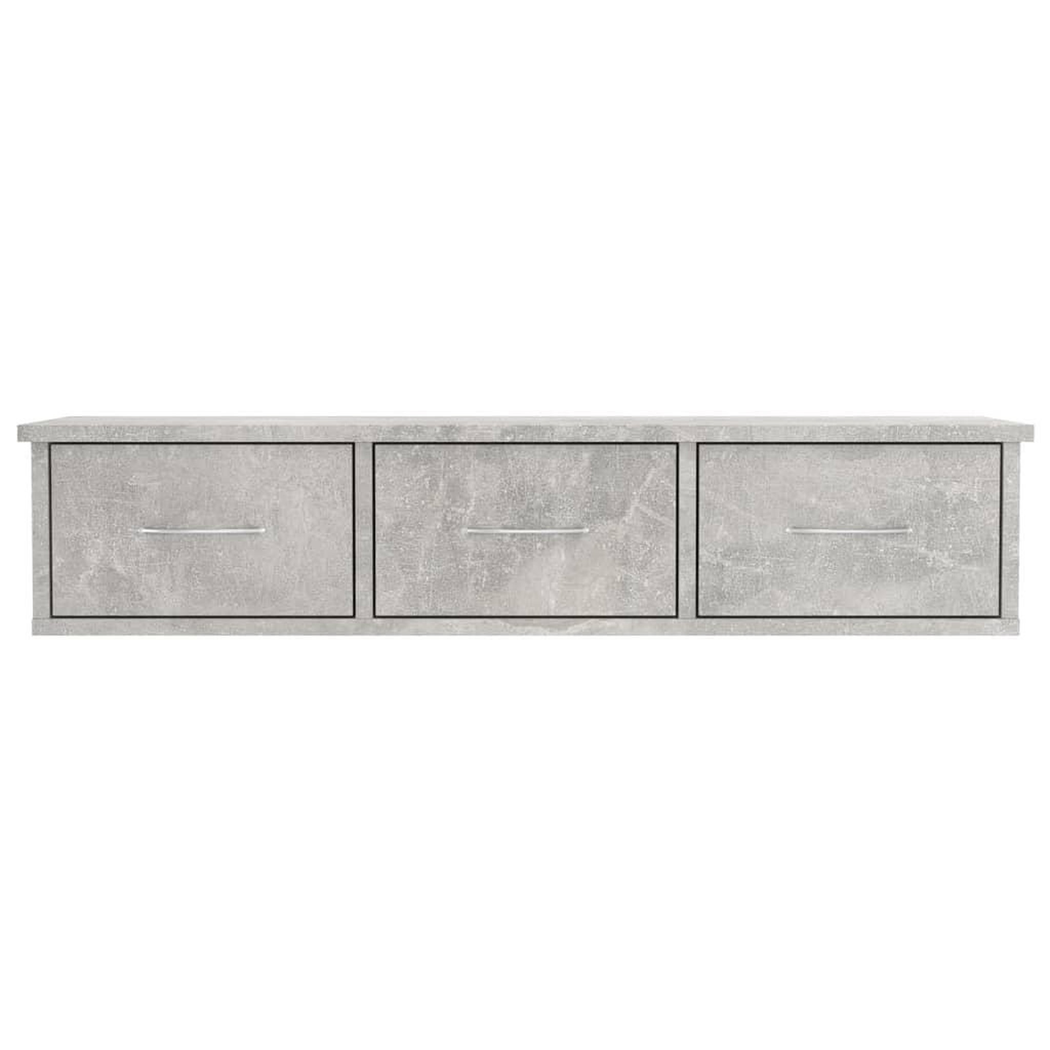 Voir la diapositive 4 : VIDAXL Etagere murale avec tiroirs Gris beton bois d'ingenierie