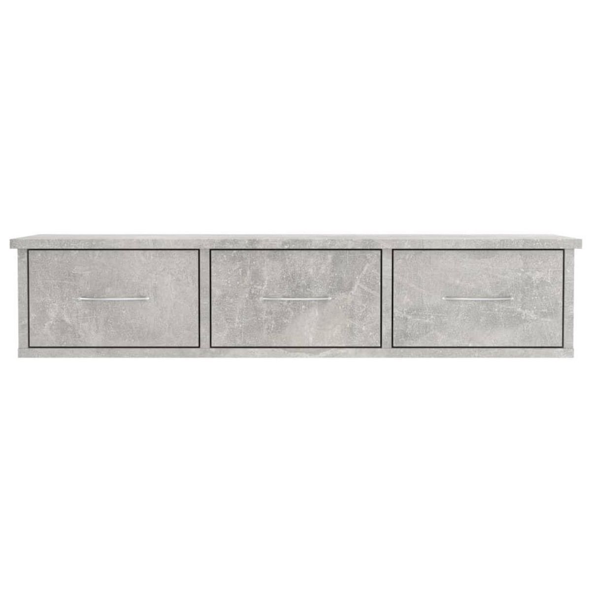 VIDAXL Etagere murale avec tiroirs Gris beton bois d'ingenierie