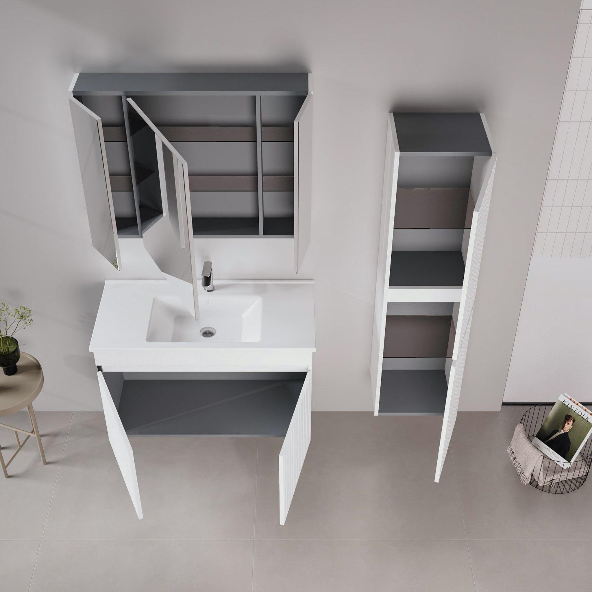 Voir la diapositive 3 : Habitat et Jardin Meuble Vasque  Tivoli 100  - 100 x 45 x 57 cm - Matte White