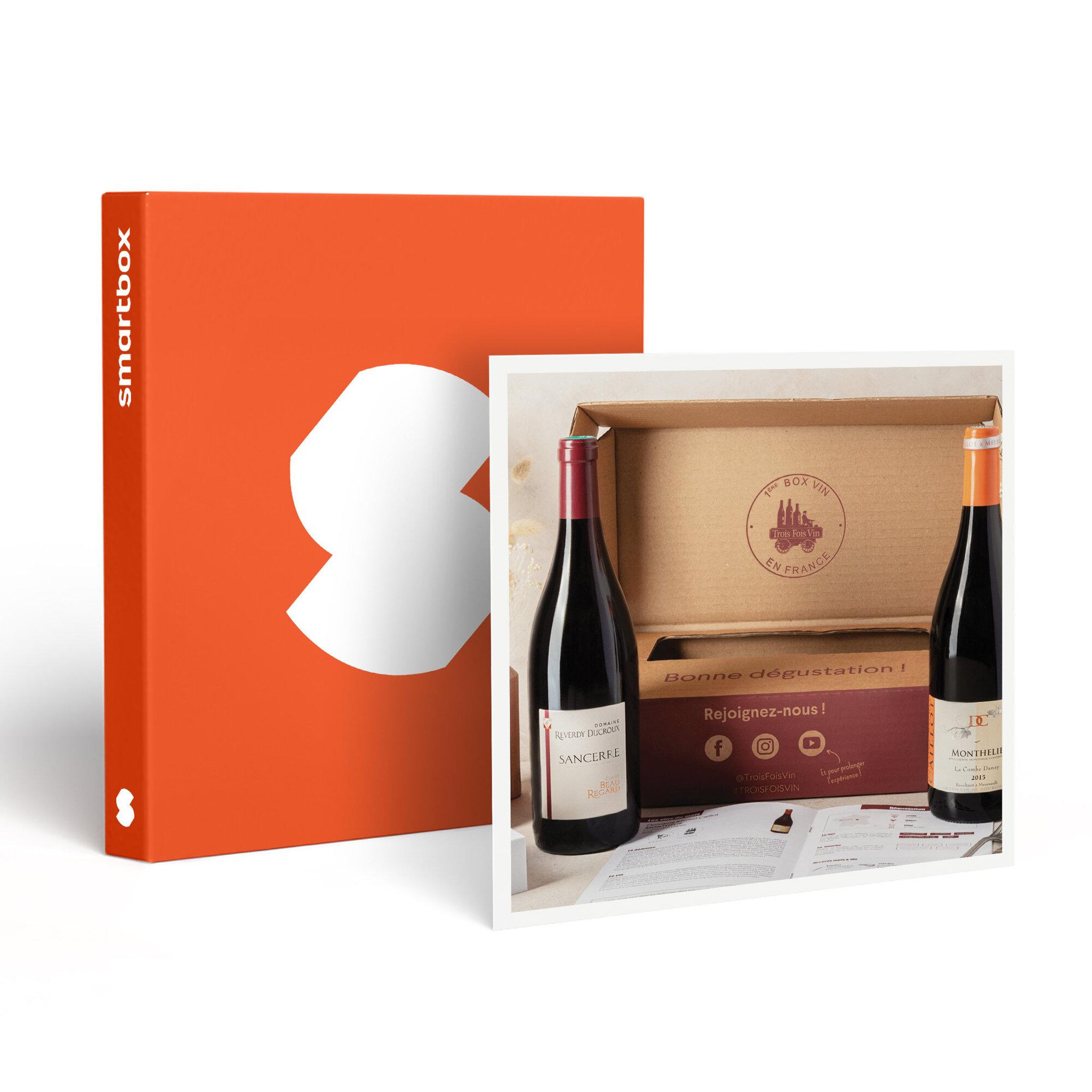 Smartbox Coffret pépites de vignerons : 2 grands vins rouges et livret de dégustation - coffret cadeau gastronomie