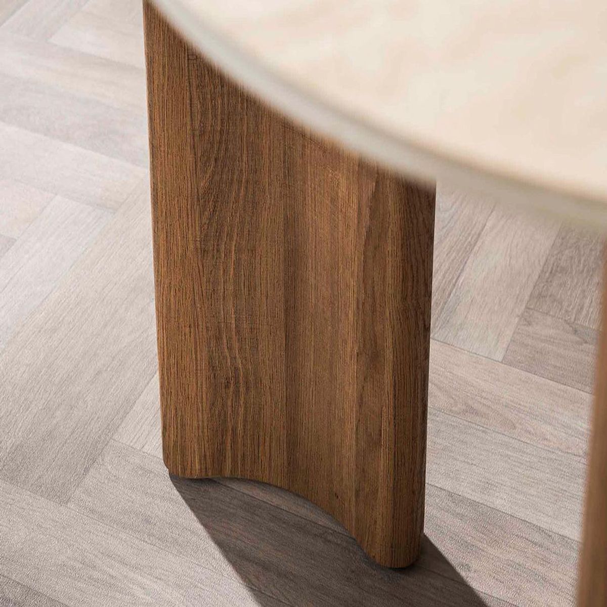 LISA DESIGN Mohea - table à manger - plateau en céramique effet travertin - 4 à 6 personnes